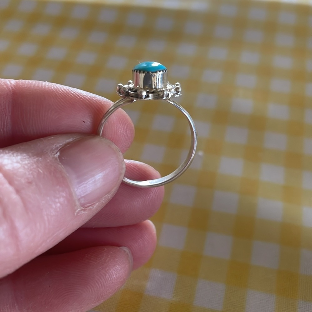 Turquoise Silver Ring - Picture 2 of 2